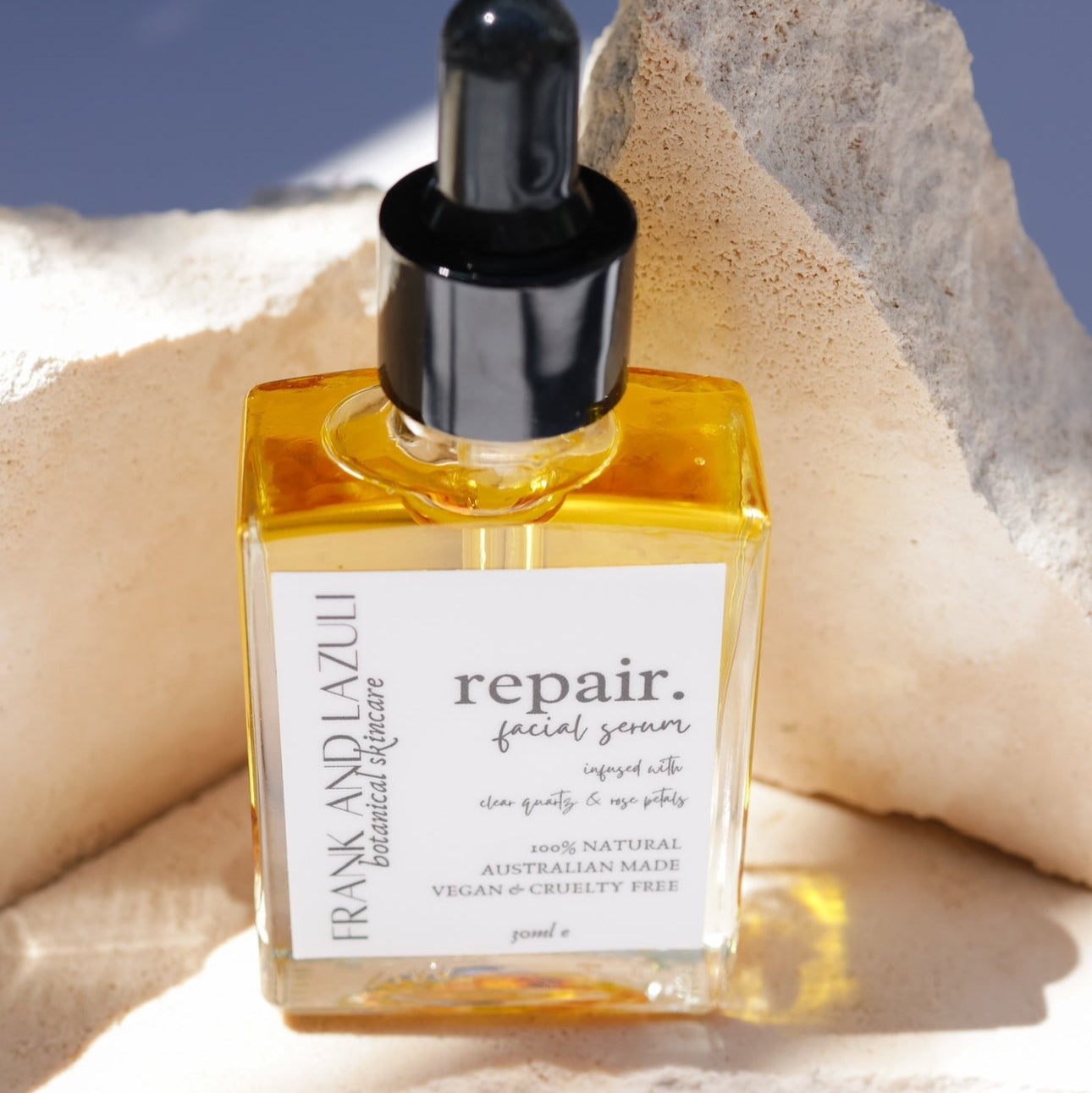 repair facial oil serum, organic, nourishing, repairing, crystal infused